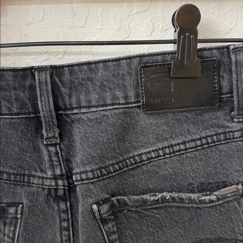 G-Star Raw 3301 High Rise Black Boyfriend Shorts Denim US 24 - Picture 7 of 8